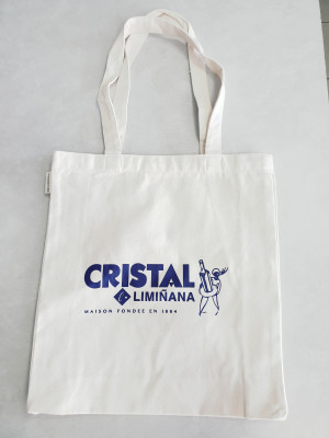 Sac tote bag en coton bio au logo Cristal